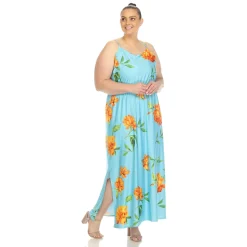 Floral Strap Maxi Dress - Plus