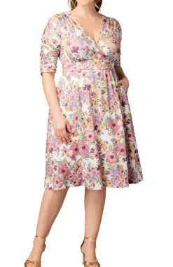 Gabriella Midi Dress - Mauve - Plus