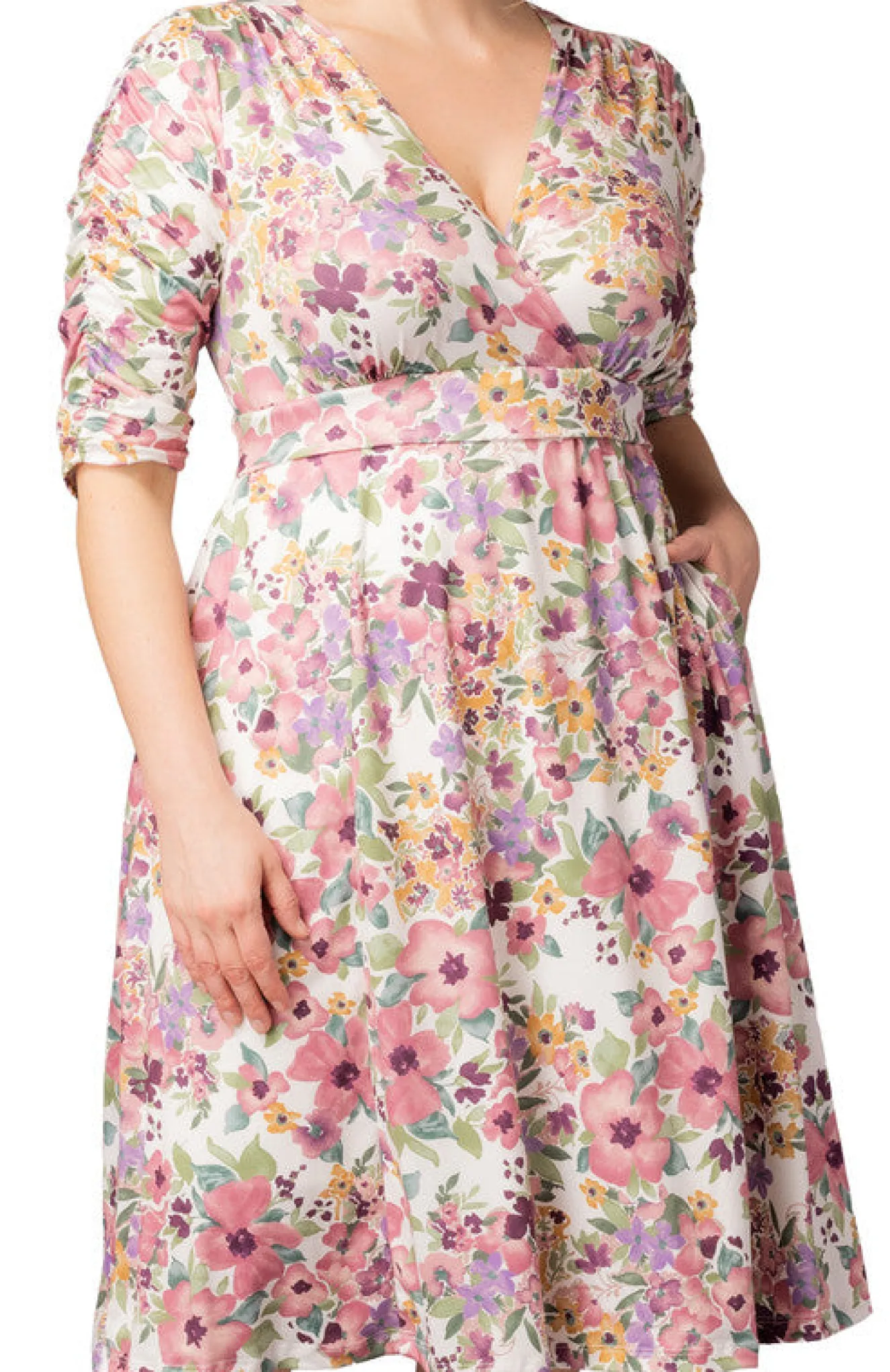 Gabriella Midi Dress - Mauve - Plus
