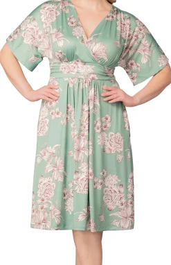 Gia Midi Dress-Sage Garden Print -Plus