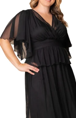 Graceful Tiered Mesh Gown - Plus