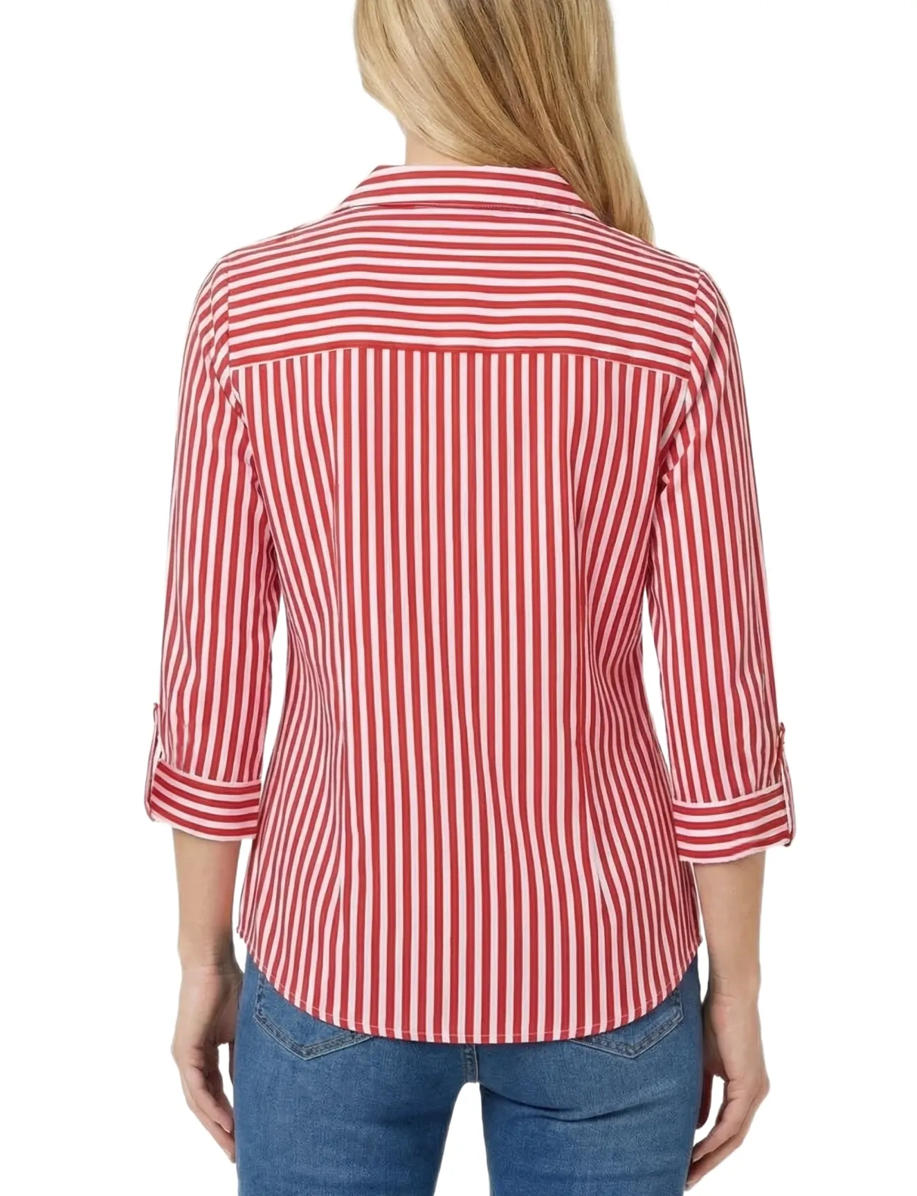 Half Zip Blouse With Pockets