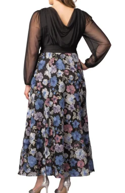 Isabella Embroidered Mesh Gown - Floral Frolic - Plus