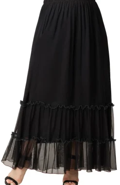 Isla Tiered Mesh Maxi Skirt - Plus