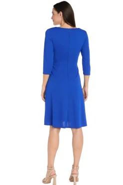 Jersey Faux Wrap with 3/4 Sleeve