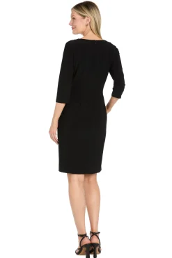 Jersey Side Draped Dress with Hardware