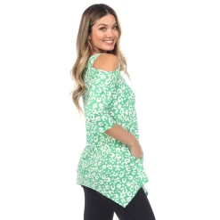 Leopard Cold Shoulder Tunic