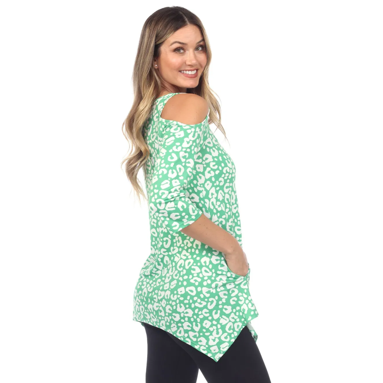 Leopard Cold Shoulder Tunic