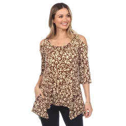 Leopard Cold Shoulder Tunic
