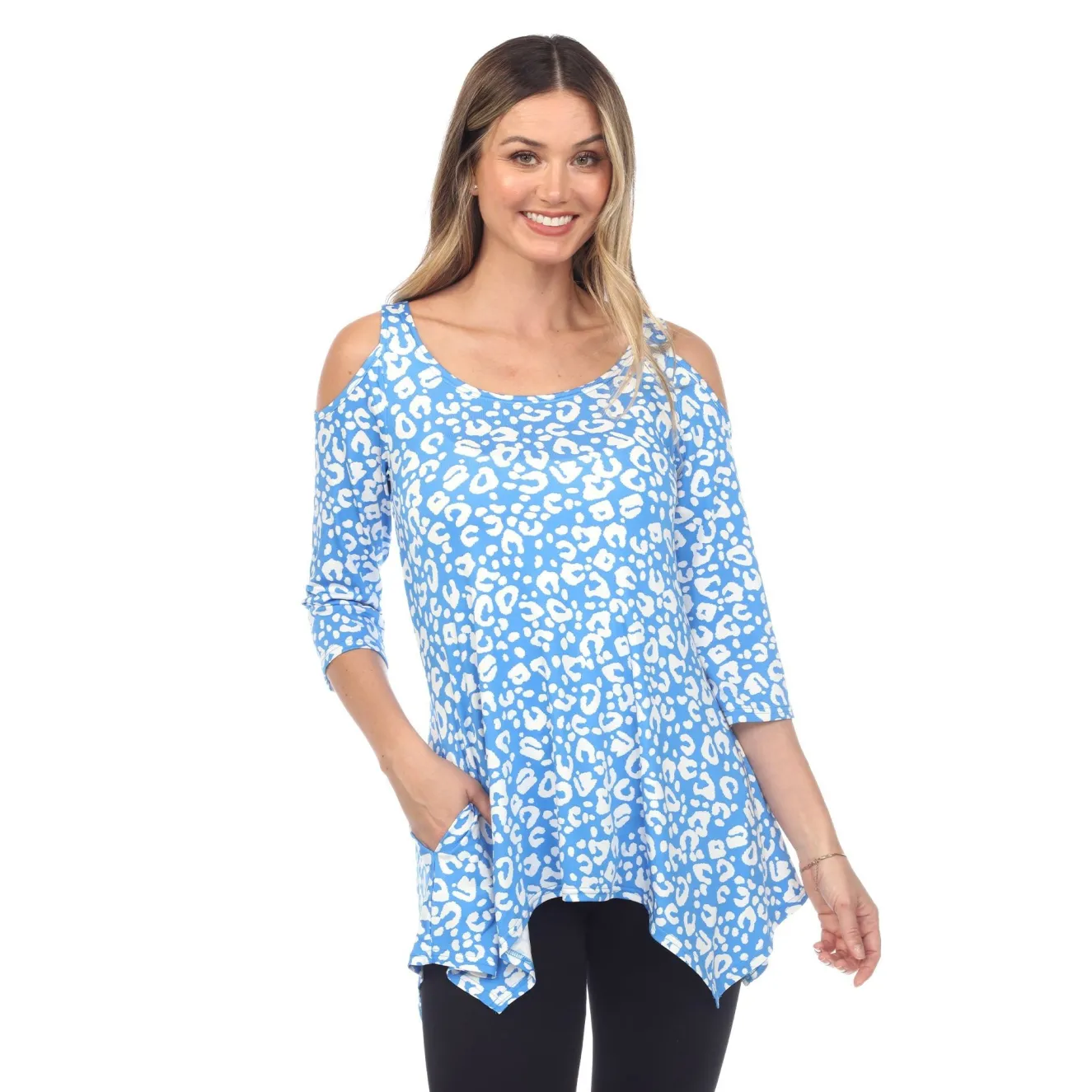 Leopard Cold Shoulder Tunic