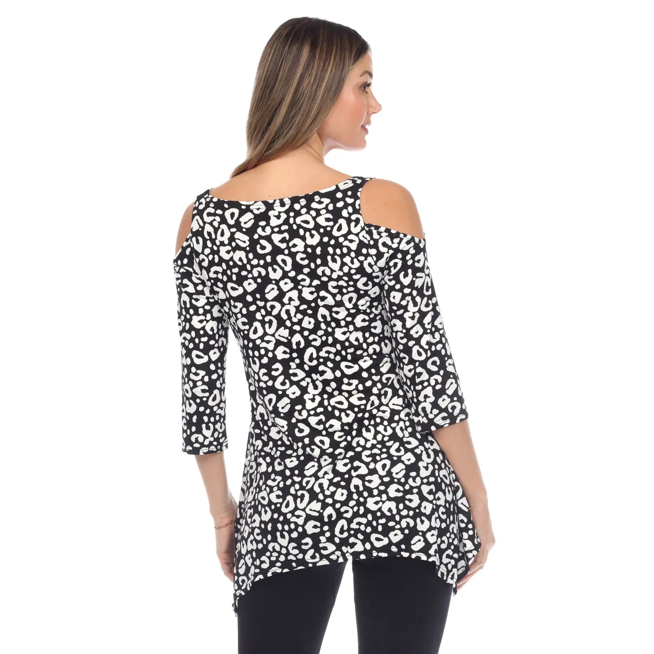 Leopard Cold Shoulder Tunic