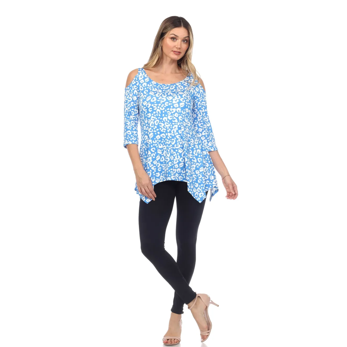 Leopard Cold Shoulder Tunic