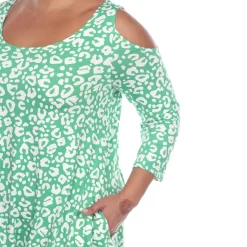 Leopard Cold Shoulder Tunic - Plus