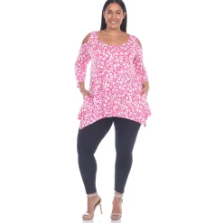 Leopard Cold Shoulder Tunic - Plus