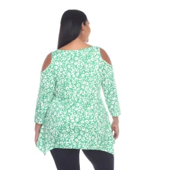 Leopard Cold Shoulder Tunic - Plus