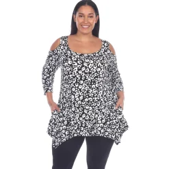 Leopard Cold Shoulder Tunic - Plus
