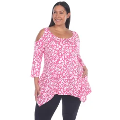 Leopard Cold Shoulder Tunic - Plus
