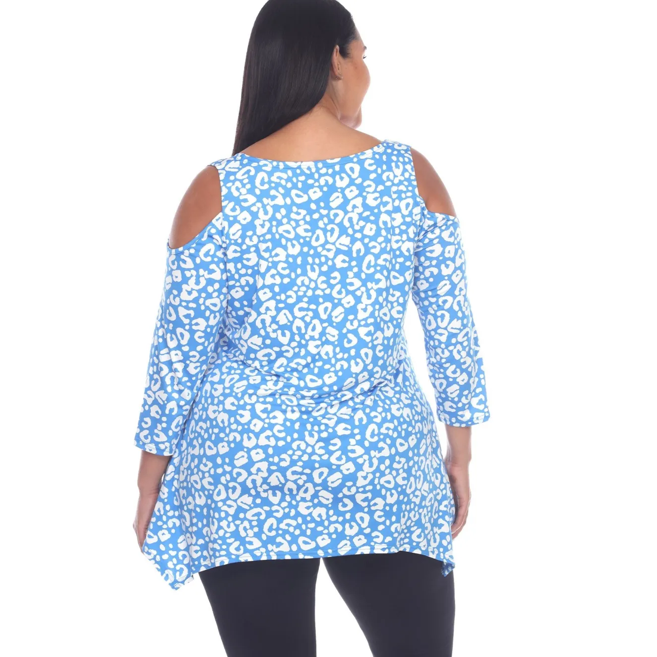Leopard Cold Shoulder Tunic - Plus