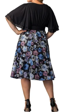 Lillian Embroidered Cocktail Dress - Floral Frolic - Plus