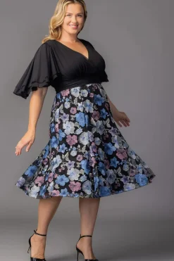 Lillian Embroidered Cocktail Dress - Floral Frolic - Plus