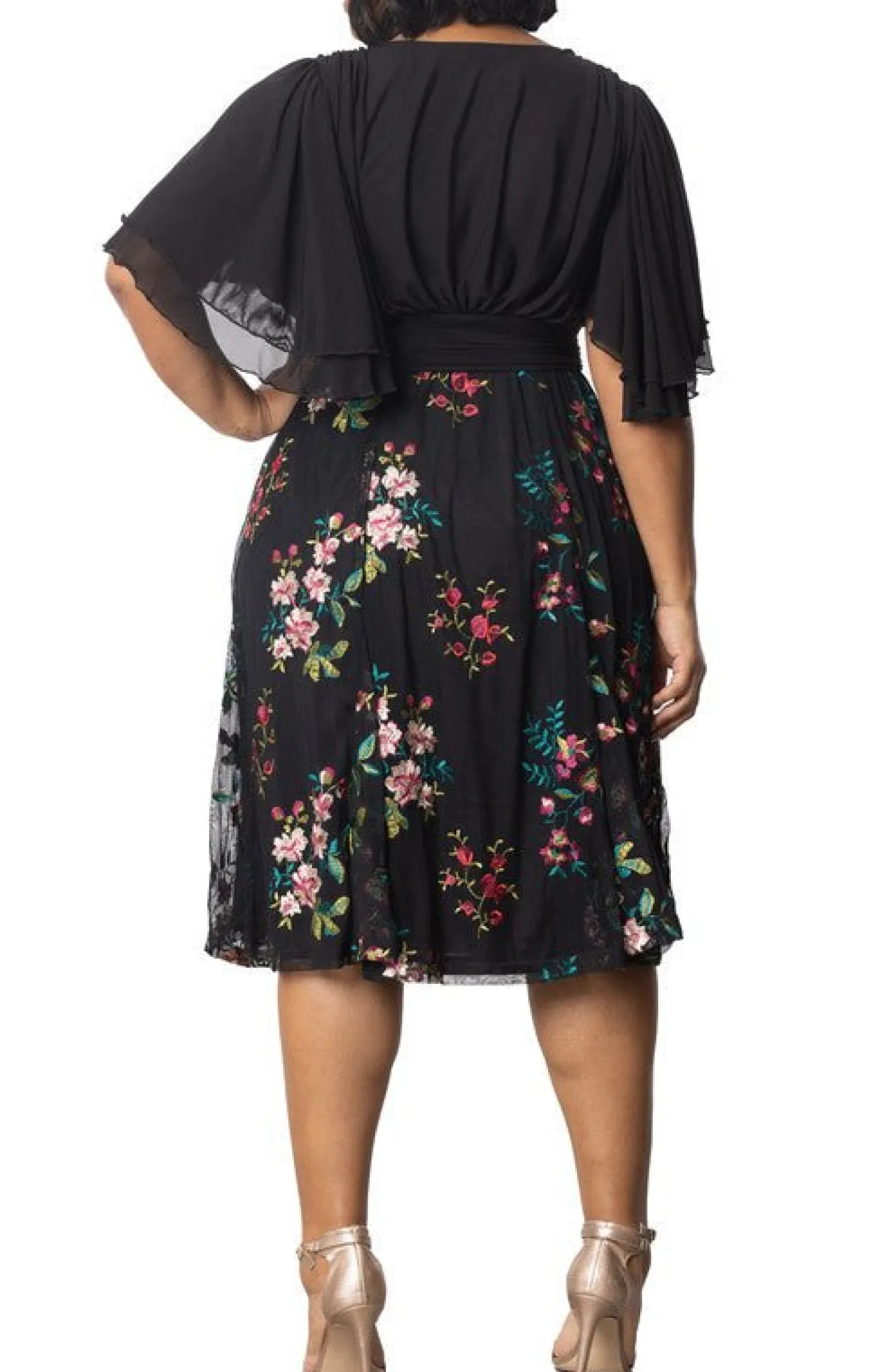 Lillian Embroidered Cocktail Dress - Plus