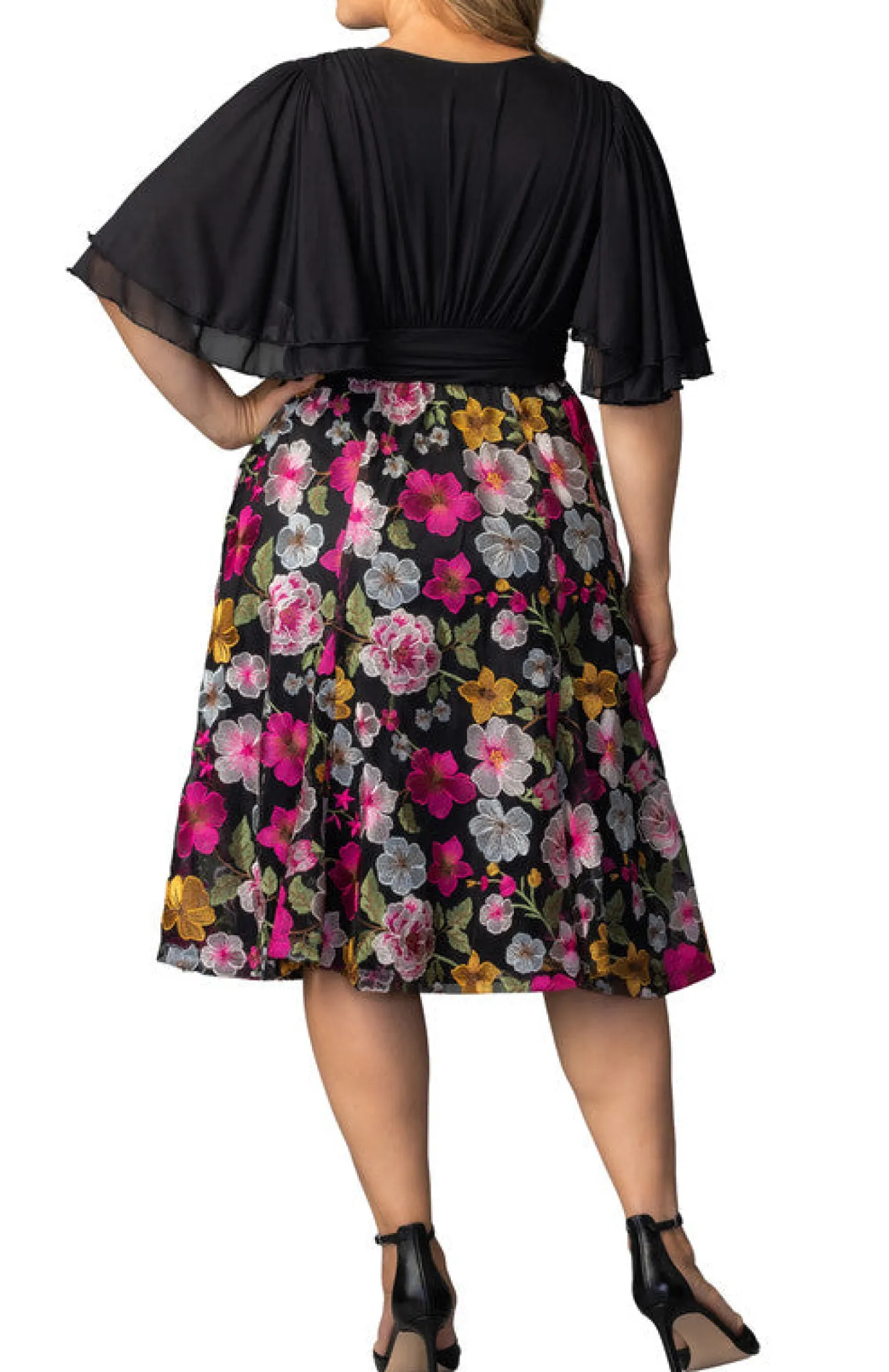 Lillian Embroidered Cocktail Dress - Plus