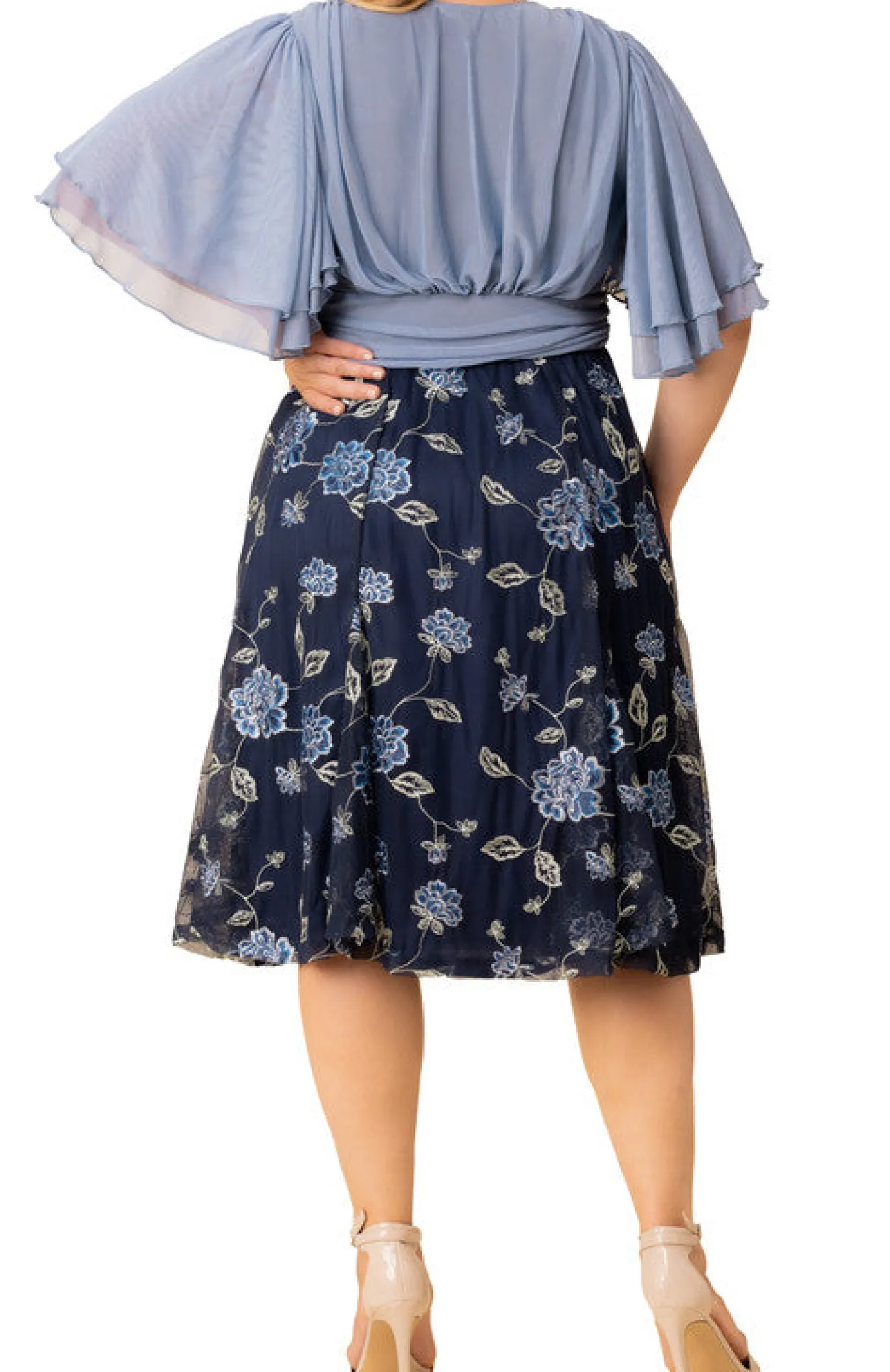Lillian Embroidered Cocktail Dress - Plus