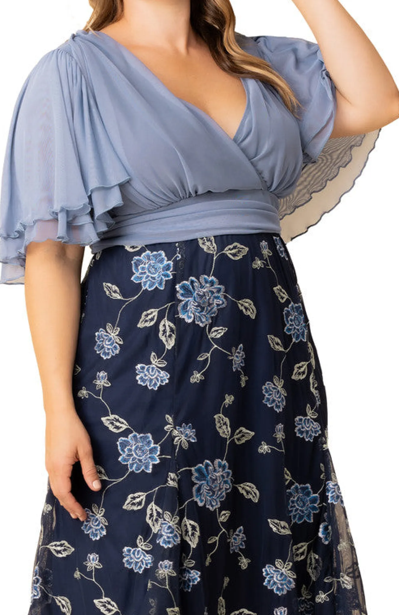 Lillian Embroidered Cocktail Dress - Plus