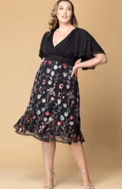 Lillian Embroidered Cocktail Dress - Plus