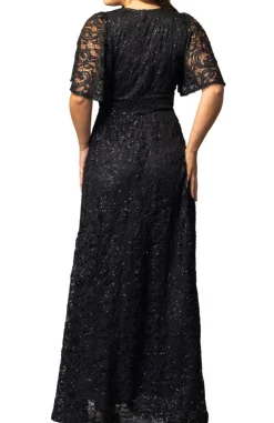 Luminous Sequin Lace Evening Gown