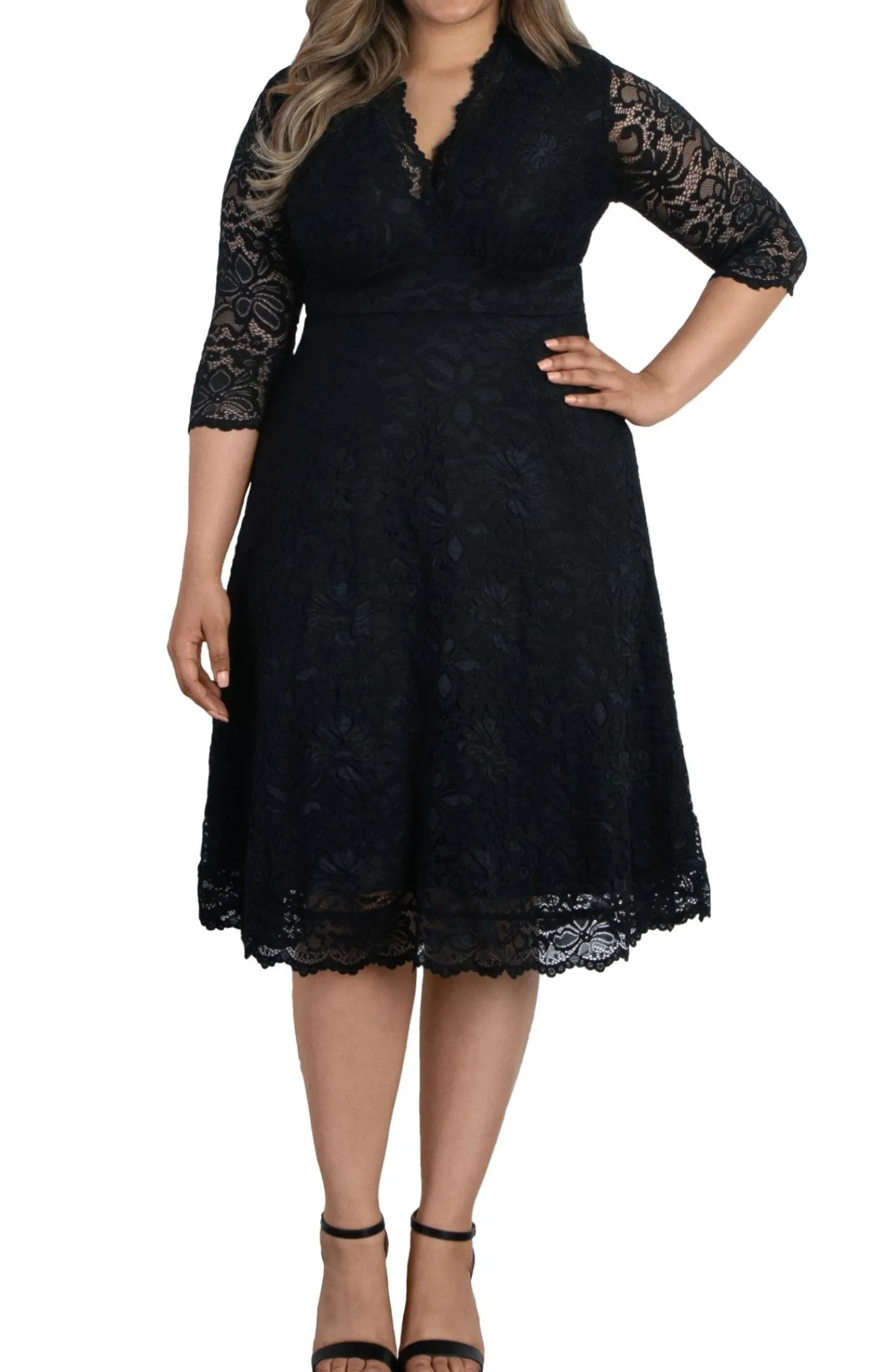 Mademoiselle Lace Cocktail Dress - Plus