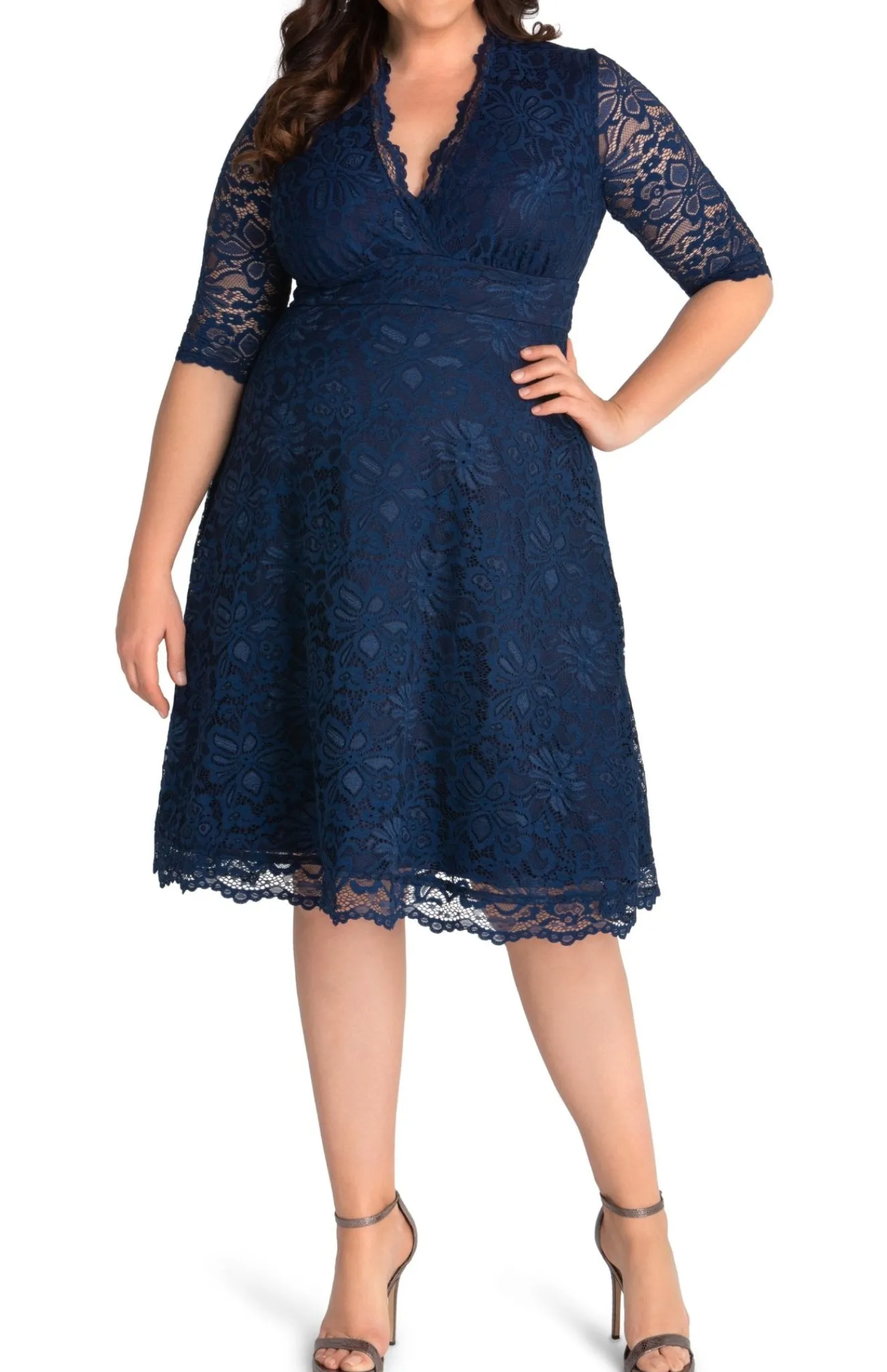 Mademoiselle Lace Cocktail Dress - Plus