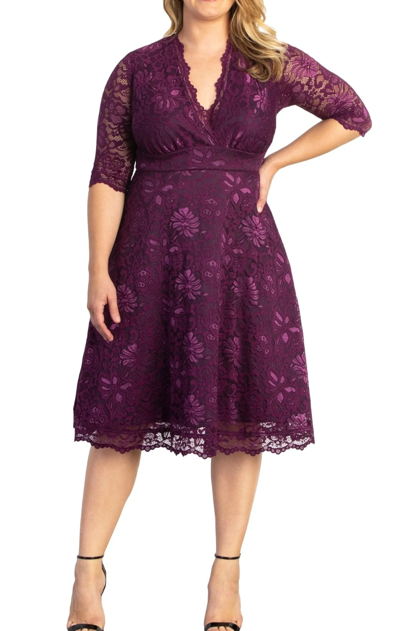 Mademoiselle Lace Cocktail Dress - Plus