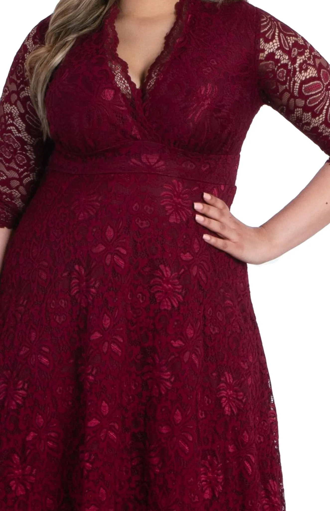 Mademoiselle Lace Cocktail Dress - Plus