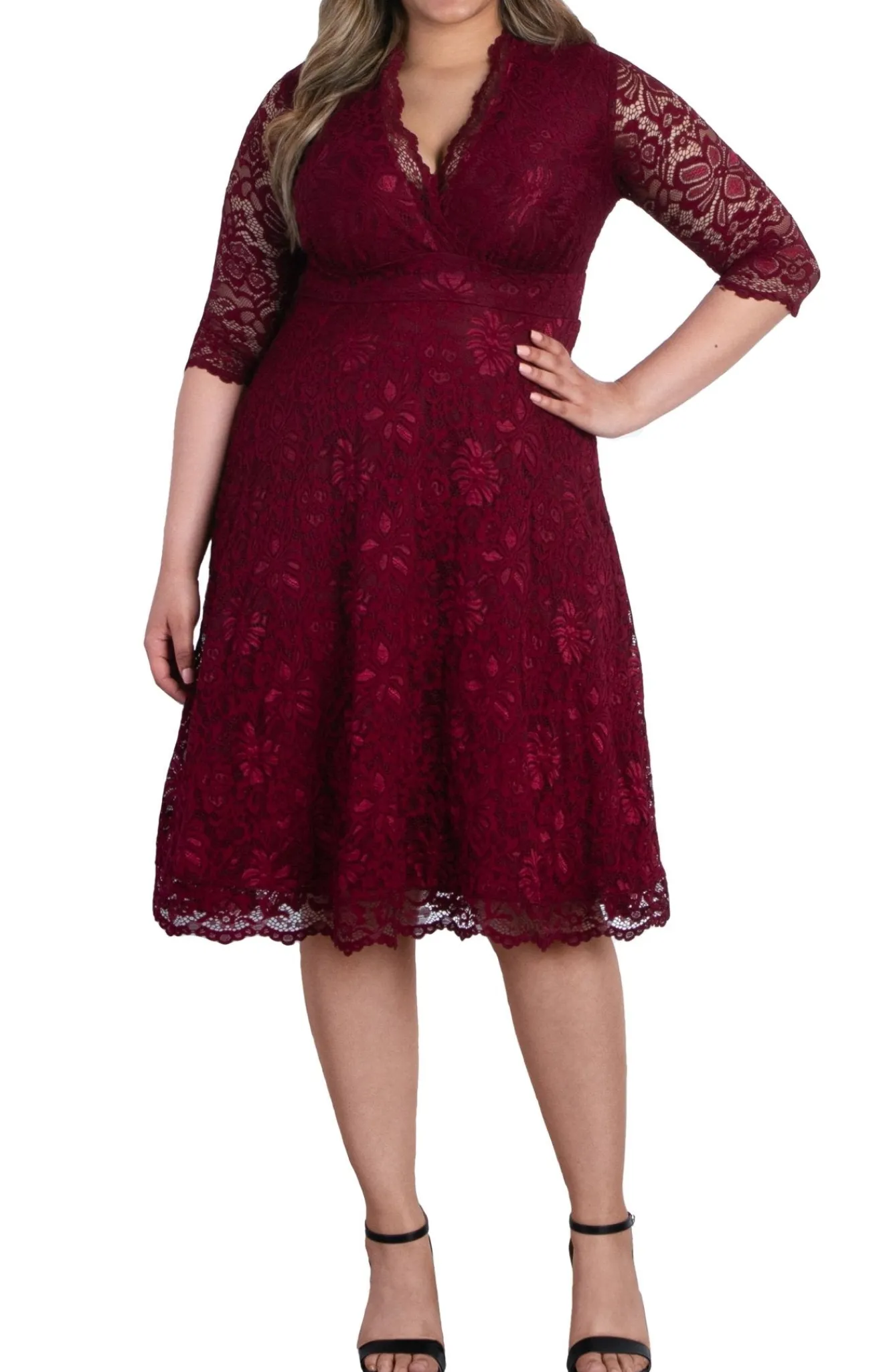 Mademoiselle Lace Cocktail Dress - Plus