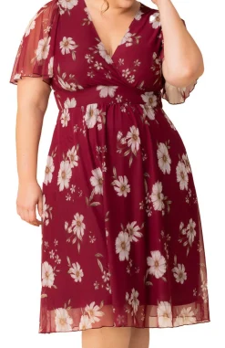Margot Mesh Cocktail Dress, Floral- Plus