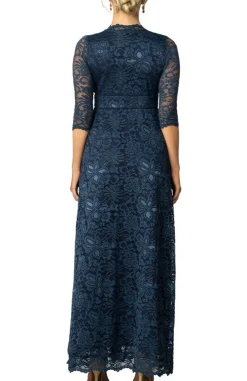 Maria Lace Evening Gown - Nocturnal Navy