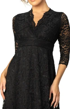 Maria Lace Evening Gown - Onyx