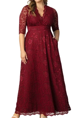 Maria Lace Evening Gown - Plus