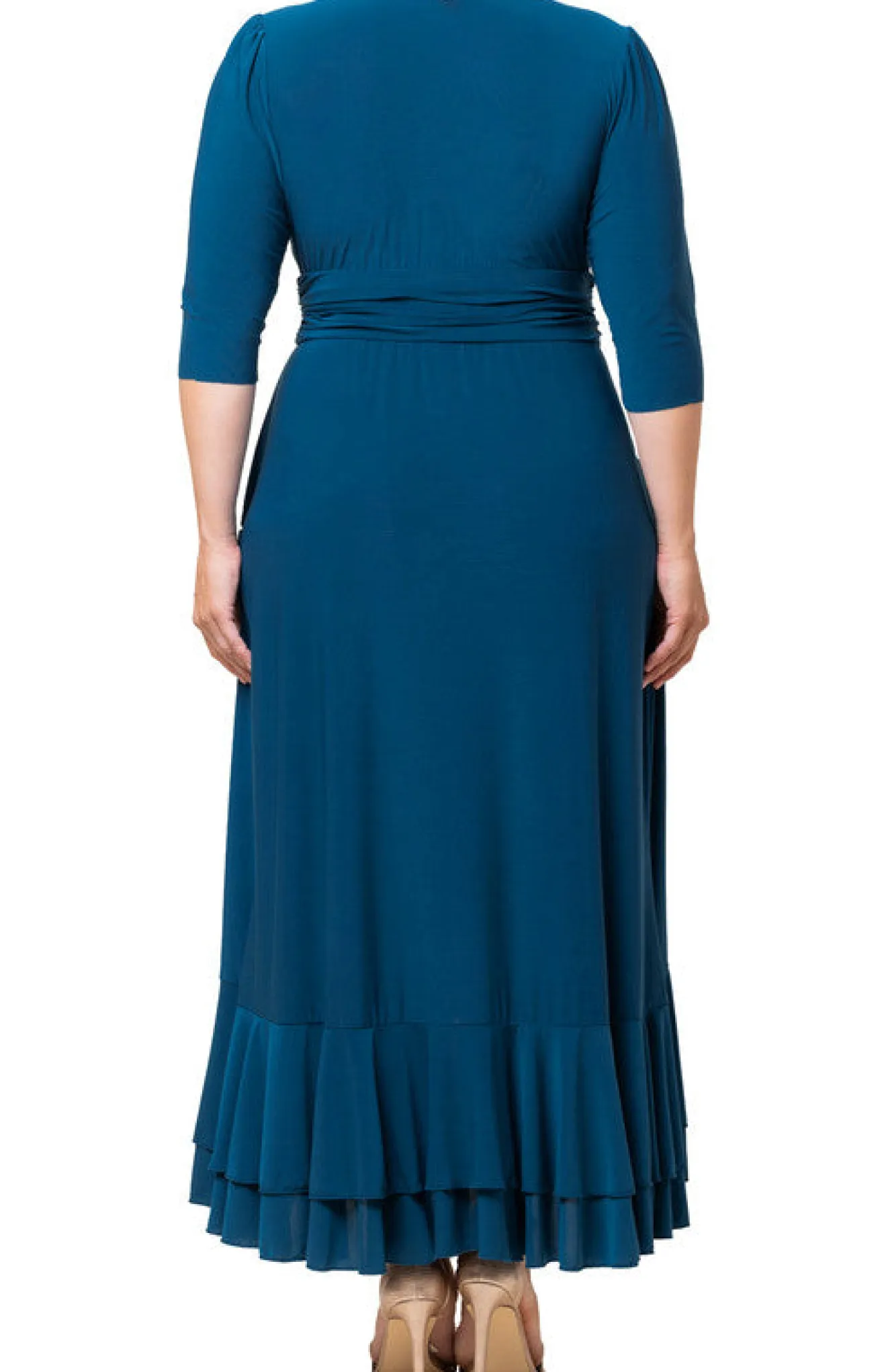 Maritime Maxi Dress -Agean Blue - Plus