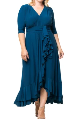 Maritime Maxi Dress -Agean Blue - Plus