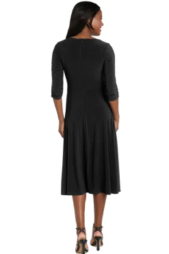 Midi Jersey Faux Wrap with 3/4 Sleeves - Petite
