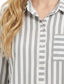 NY Collection Long Sleeve Blouse With Chest Pocket