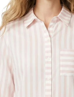 NY Collection Long Sleeve Blouse With Chest Pocket