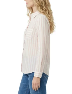 NY Collection Long Sleeve Blouse With Chest Pocket