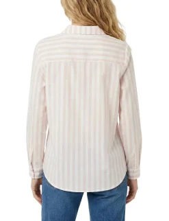 NY Collection Long Sleeve Blouse With Chest Pocket
