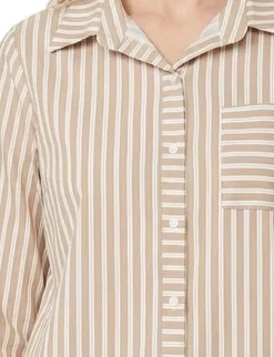 NY Collection Long Sleeve Blouse With Chest Pocket