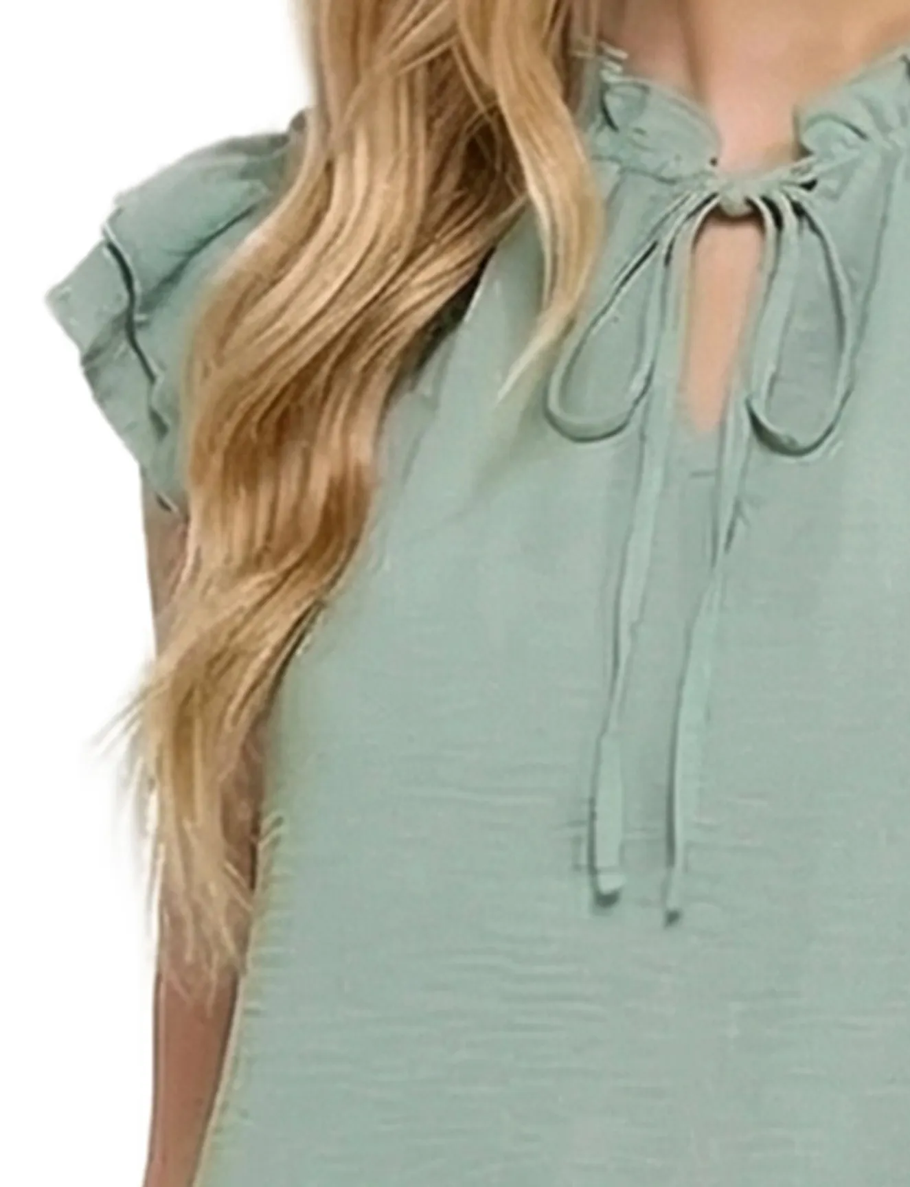 NY Collection Petite Flutter Sleeve Flounced Dress