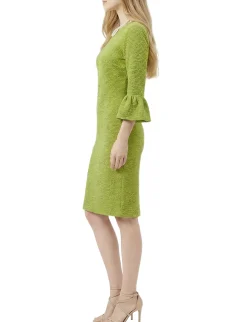 NY Collection Petite 3/4 Sleeve Pearl Detail Dress