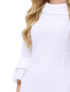 NY Collection Petite 3/4 Sleeve Shawl Collar Dress